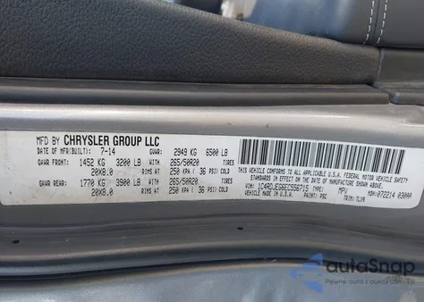 2014 Dodge Durango Citadel from USA, damaged, VIN 1C4RDJEG6EC556715